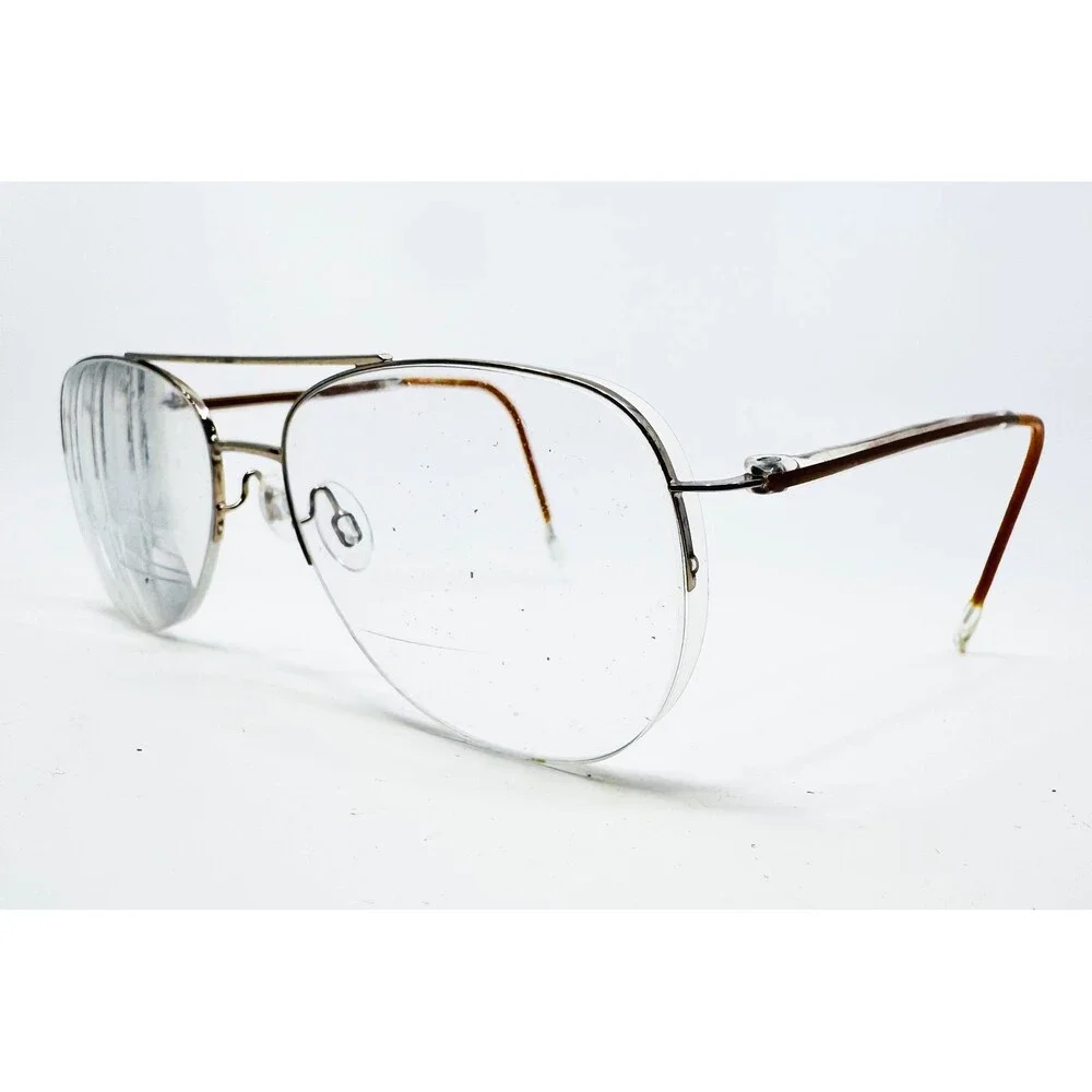 Stetson Eyeglasses Mens Silver Aviator Full Rim 9005 56-17-140